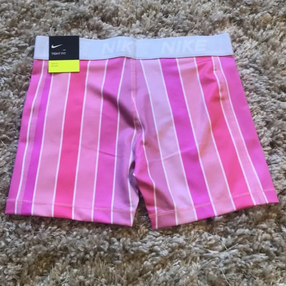 Nike Pink Striped Kids Shorts